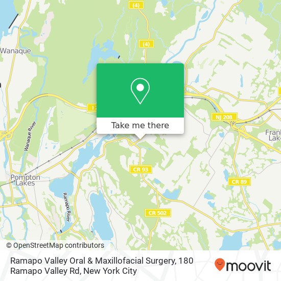 Mapa de Ramapo Valley Oral & Maxillofacial Surgery, 180 Ramapo Valley Rd