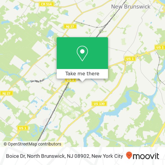 Mapa de Boice Dr, North Brunswick, NJ 08902