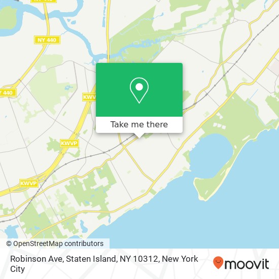 Mapa de Robinson Ave, Staten Island, NY 10312