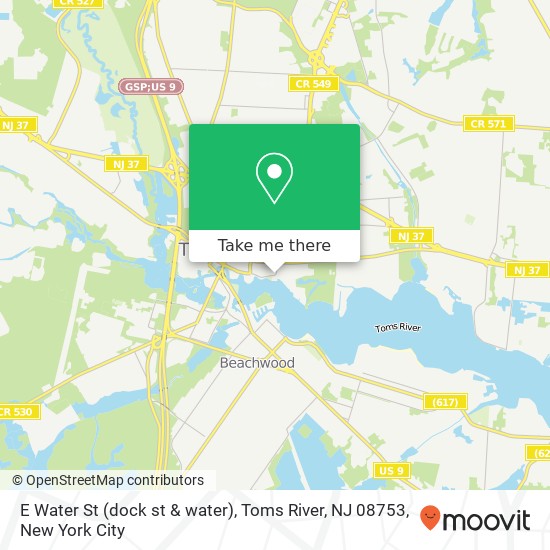 E Water St (dock st & water), Toms River, NJ 08753 map