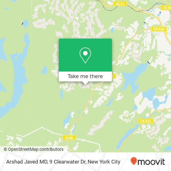 Mapa de Arshad Javed MD, 9 Clearwater Dr