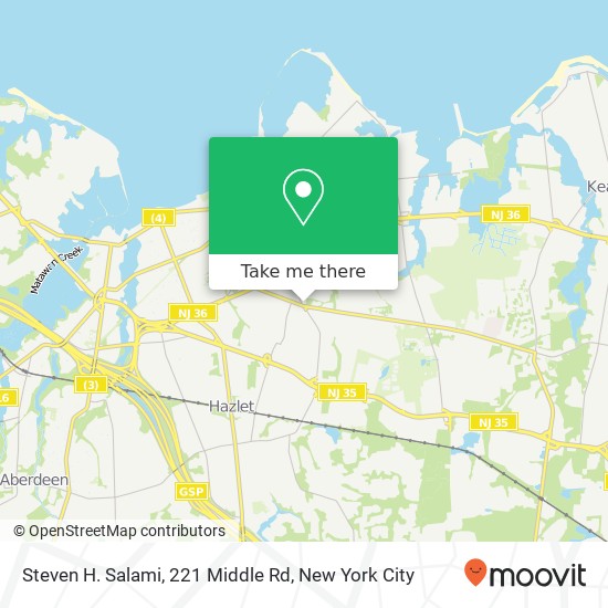 Mapa de Steven H. Salami, 221 Middle Rd