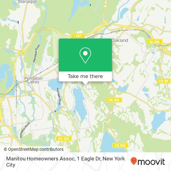 Mapa de Manitou Homeowners Assoc, 1 Eagle Dr