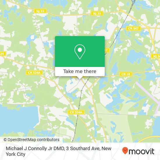 Mapa de Michael J Connolly Jr DMD, 3 Southard Ave
