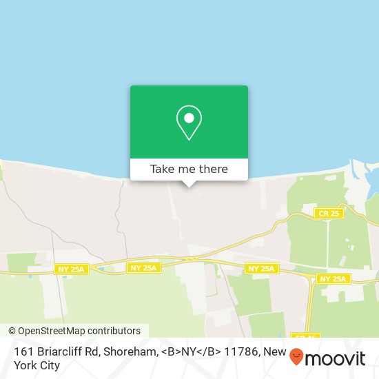 161 Briarcliff Rd, Shoreham, <B>NY< / B> 11786 map