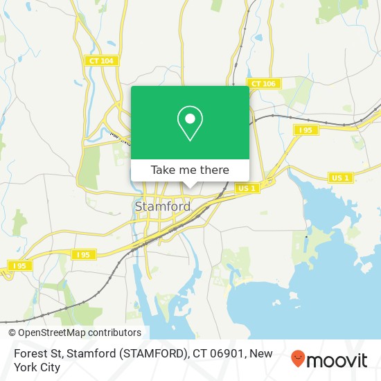 Forest St, Stamford (STAMFORD), CT 06901 map