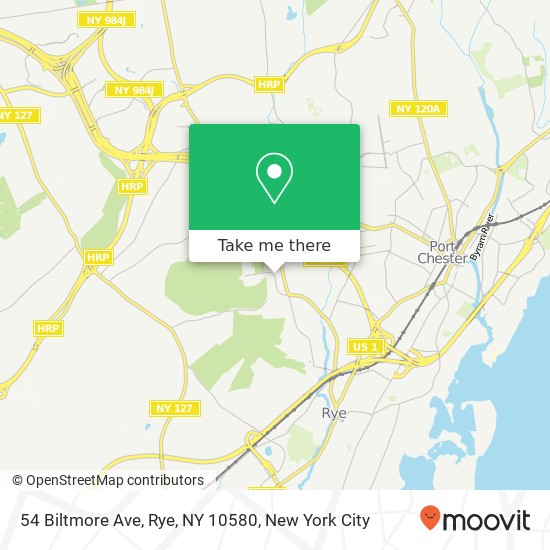 Mapa de 54 Biltmore Ave, Rye, NY 10580