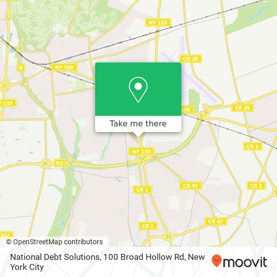 National Debt Solutions, 100 Broad Hollow Rd map