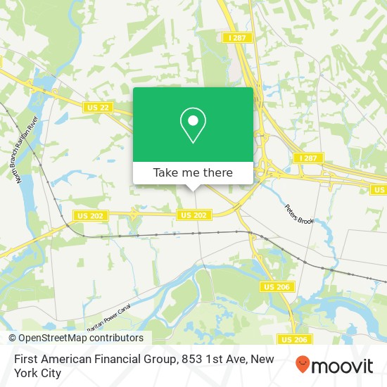 First American Financial Group, 853 1st Ave map