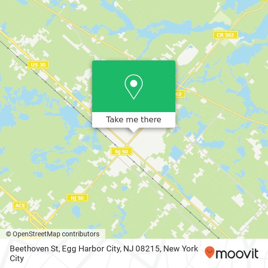 Mapa de Beethoven St, Egg Harbor City, NJ 08215