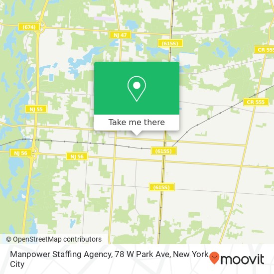 Manpower Staffing Agency, 78 W Park Ave map