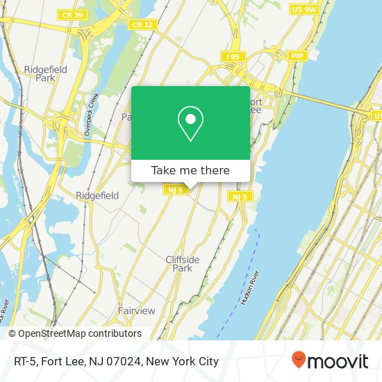 RT-5, Fort Lee, NJ 07024 map