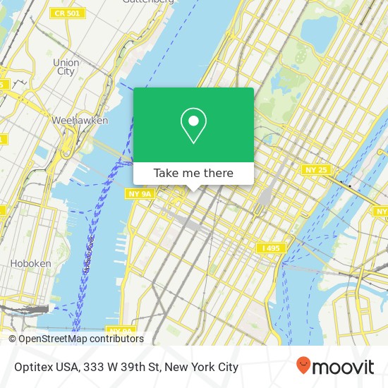 Mapa de Optitex USA, 333 W 39th St