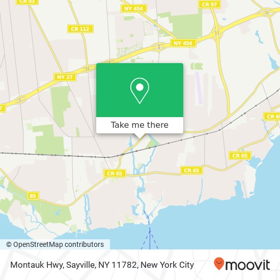 Mapa de Montauk Hwy, Sayville, NY 11782