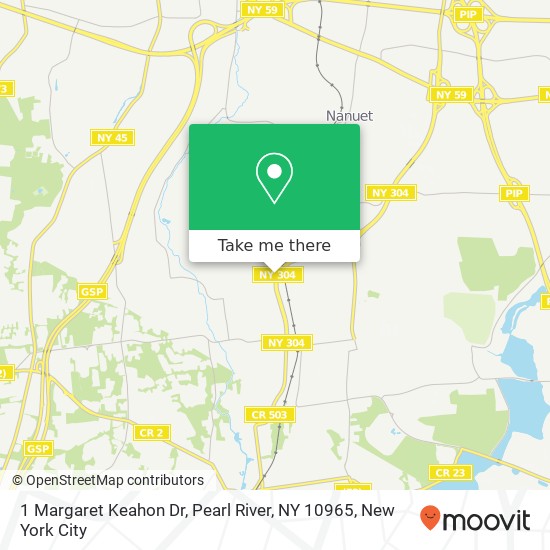 Mapa de 1 Margaret Keahon Dr, Pearl River, NY 10965