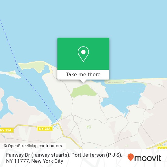 Mapa de Fairway Dr (fairway stuarts), Port Jefferson (P J S), NY 11777