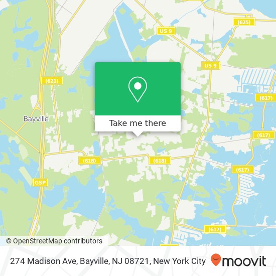 274 Madison Ave, Bayville, NJ 08721 map