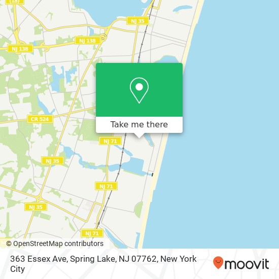 Mapa de 363 Essex Ave, Spring Lake, NJ 07762