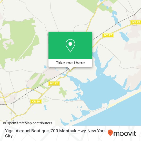 Mapa de Yigal Azrouel Boutique, 700 Montauk Hwy