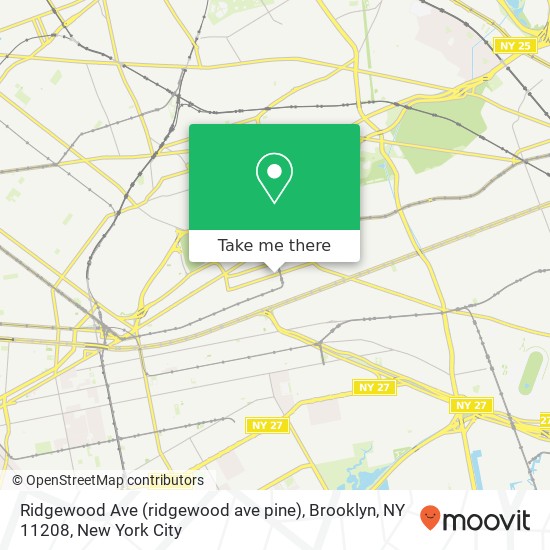 Ridgewood Ave (ridgewood ave pine), Brooklyn, NY 11208 map