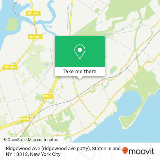 Mapa de Ridgewood Ave (ridgewood ave patty), Staten Island, NY 10312