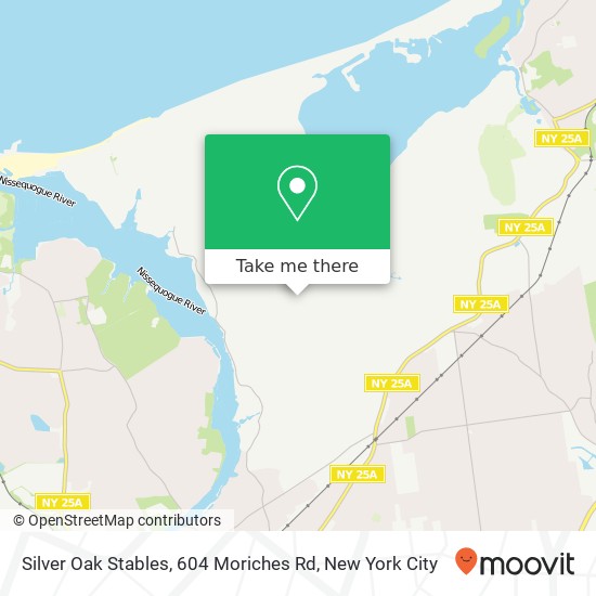 Mapa de Silver Oak Stables, 604 Moriches Rd