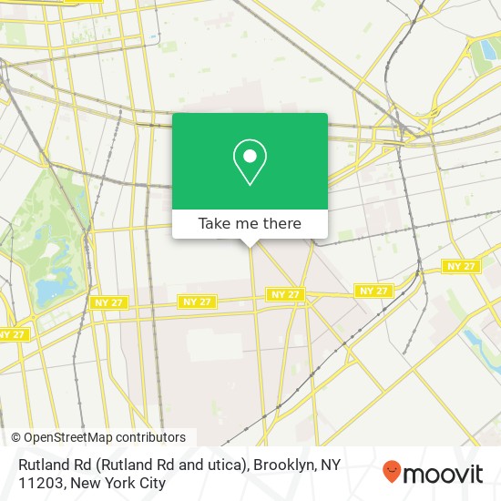 Rutland Rd (Rutland Rd and utica), Brooklyn, NY 11203 map