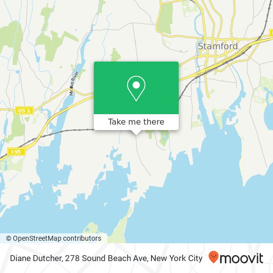 Mapa de Diane Dutcher, 278 Sound Beach Ave