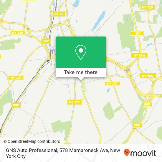 Mapa de GNS Auto Professional, 578 Mamaroneck Ave
