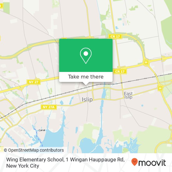 Wing Elementary School, 1 Wingan Hauppauge Rd map