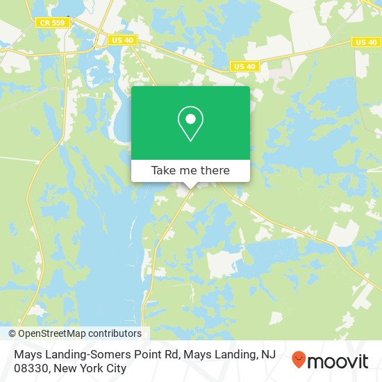 Mays Landing-Somers Point Rd, Mays Landing, NJ 08330 map