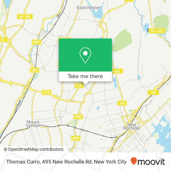 Mapa de Thomas Curro, 495 New Rochelle Rd