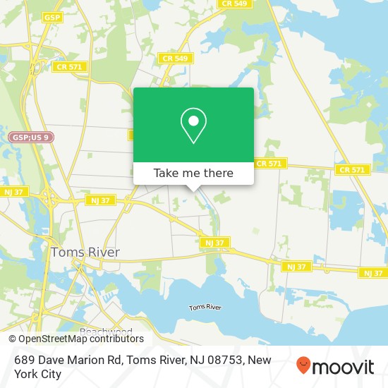 689 Dave Marion Rd, Toms River, NJ 08753 map