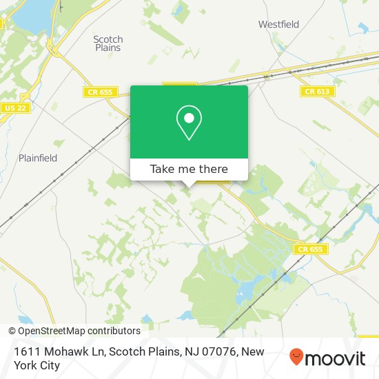 1611 Mohawk Ln, Scotch Plains, NJ 07076 map