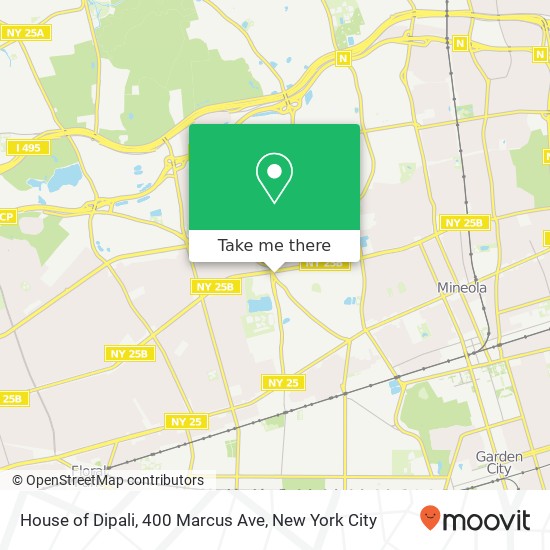 Mapa de House of Dipali, 400 Marcus Ave