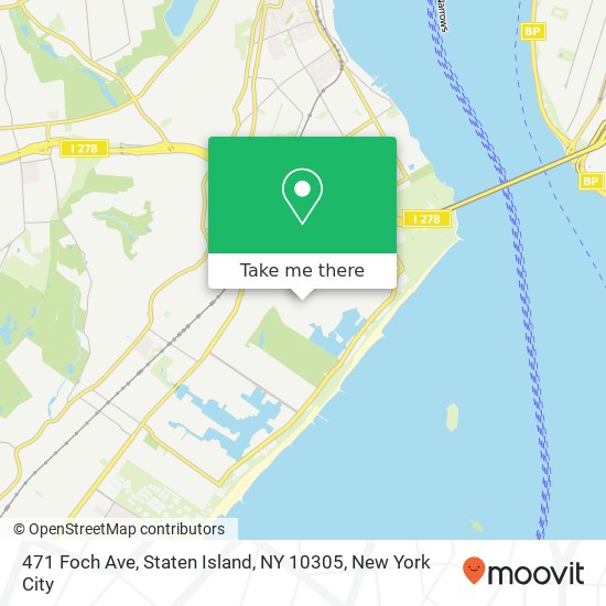 Mapa de 471 Foch Ave, Staten Island, NY 10305