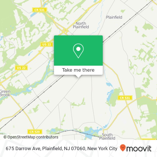 Mapa de 675 Darrow Ave, Plainfield, NJ 07060
