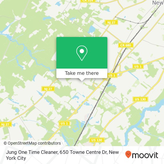 Mapa de Jung One Time Cleaner, 650 Towne Centre Dr