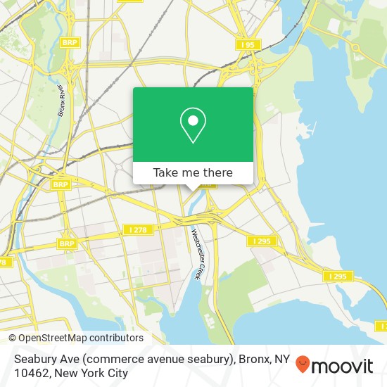 Mapa de Seabury Ave (commerce avenue seabury), Bronx, NY 10462