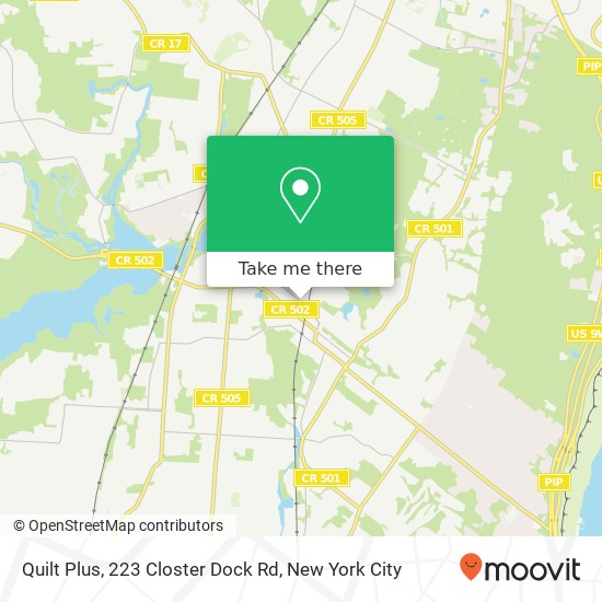 Mapa de Quilt Plus, 223 Closter Dock Rd