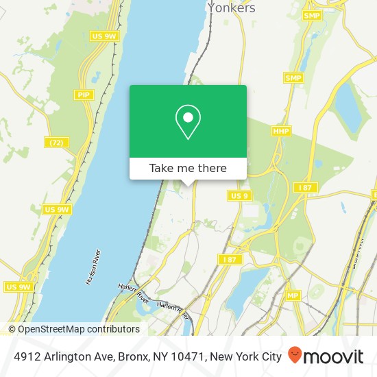 Mapa de 4912 Arlington Ave, Bronx, NY 10471