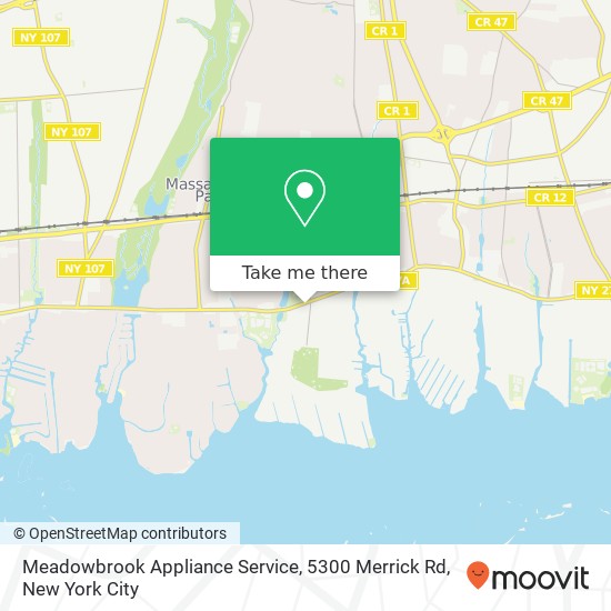 Meadowbrook Appliance Service, 5300 Merrick Rd map