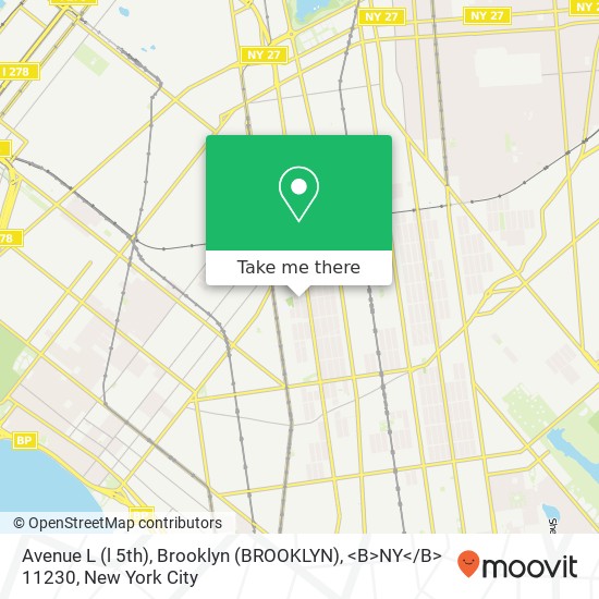 Avenue L (l 5th), Brooklyn (BROOKLYN), <B>NY< / B> 11230 map