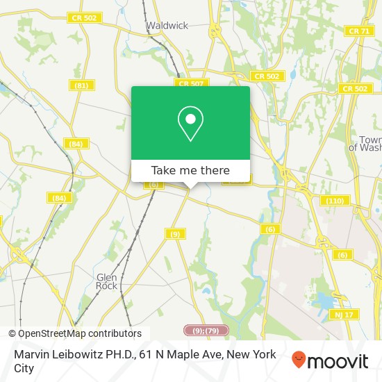 Mapa de Marvin Leibowitz PH.D., 61 N Maple Ave