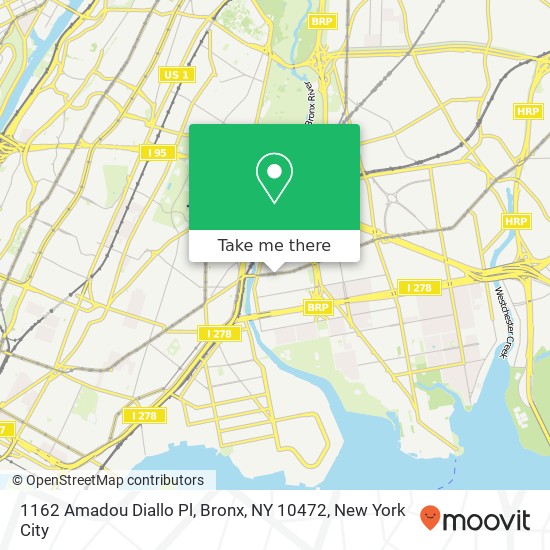 Mapa de 1162 Amadou Diallo Pl, Bronx, NY 10472