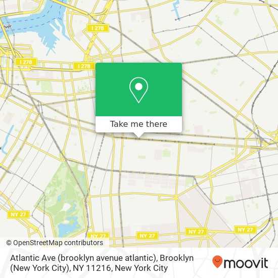 Atlantic Ave (brooklyn avenue atlantic), Brooklyn (New York City), NY 11216 map