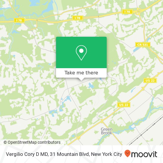 Vergilio Cory D MD, 31 Mountain Blvd map