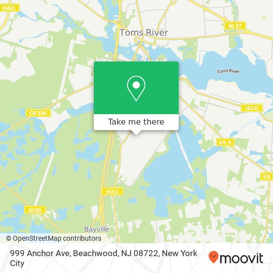 Mapa de 999 Anchor Ave, Beachwood, NJ 08722