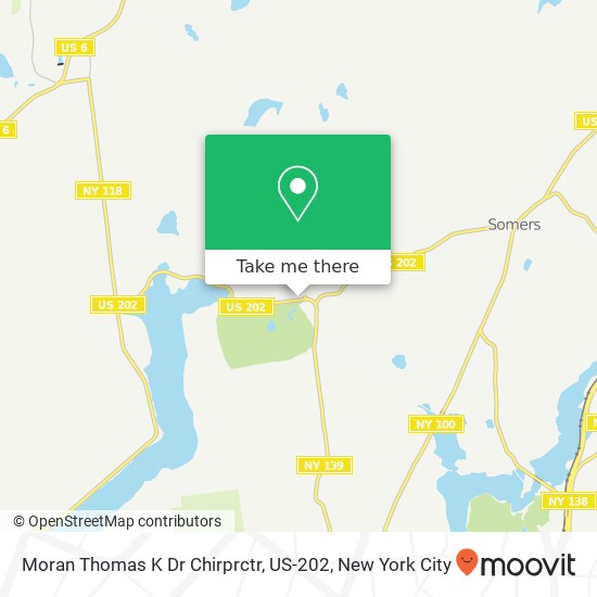 Moran Thomas K Dr Chirprctr, US-202 map