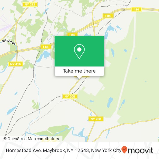 Homestead Ave, Maybrook, NY 12543 map